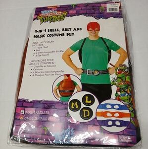 Teenage Mutant Ninja Turtles 4-In-1 Shell, Belt And Mask Costume Kit Adult O/S